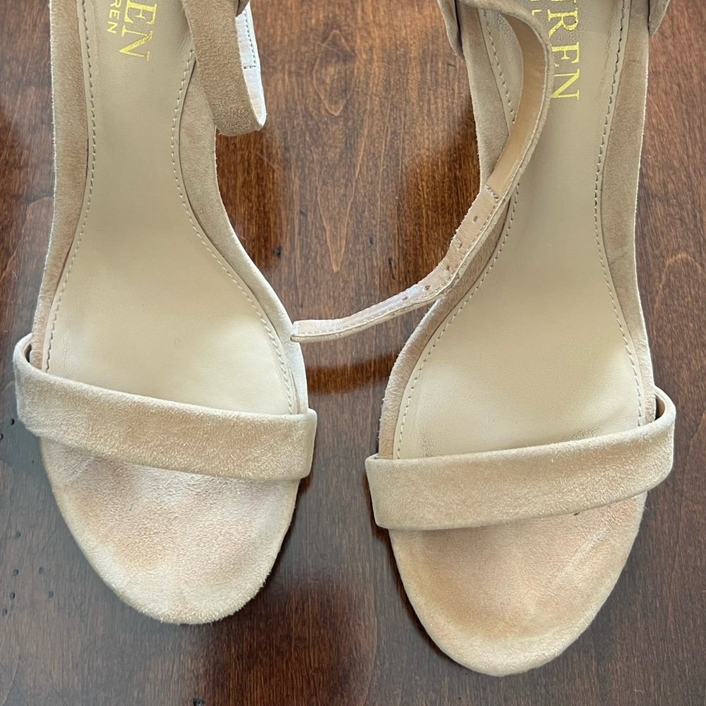 Ralph Lauren tan heels.
